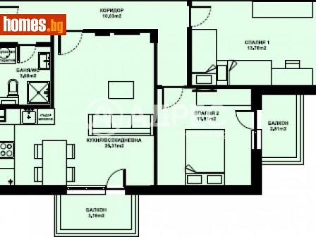 Тристаен, 89m² - Апартамент за продажба - 116290637