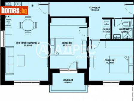 Тристаен, 82m² - Апартамент за продажба - 116306917