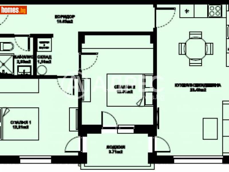 Тристаен, 81m² -  Изгрев, Благоевград - Апартамент за продажба - АДРЕС НЕДВИЖИМИ ИМОТИ - 116306989