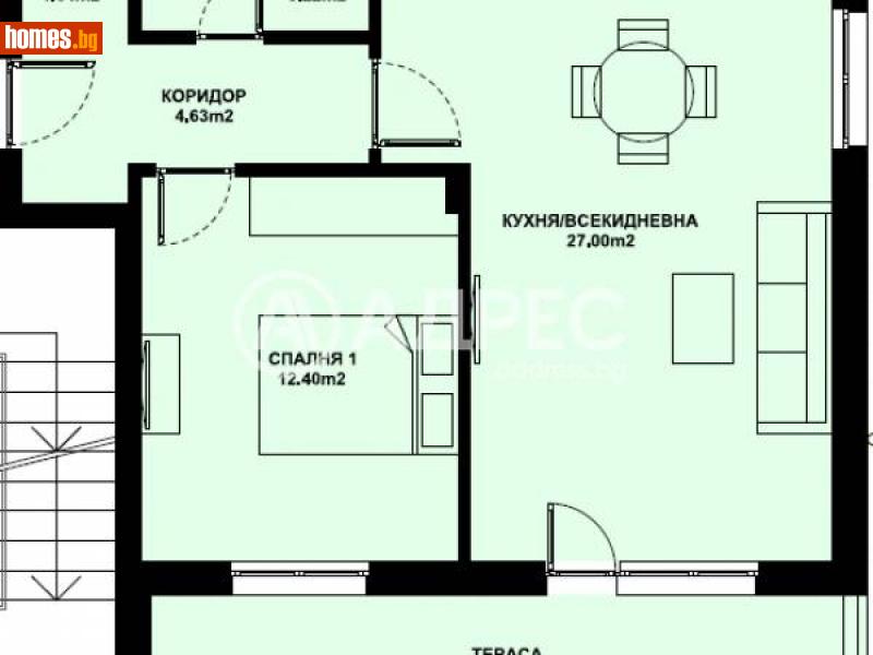 Двустаен, 69m² -  Изгрев, Благоевград - Апартамент за продажба - АДРЕС НЕДВИЖИМИ ИМОТИ - 116307001