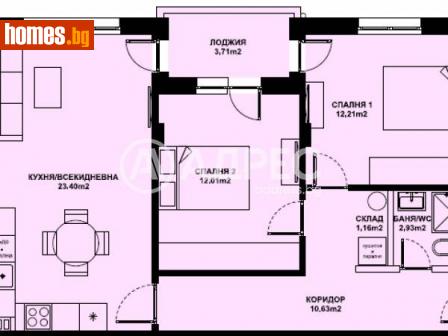 Тристаен, 81m² - Апартамент за продажба - 116307007