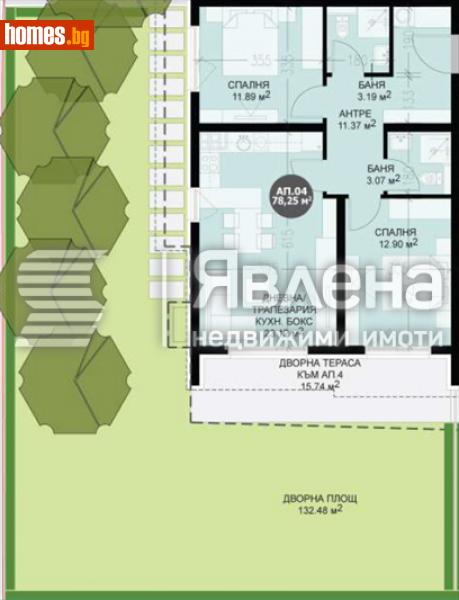 Тристаен, 97m² - Кв. Кръстова Вада, София - Апартамент за продажба - ЯВЛЕНА - 116363393