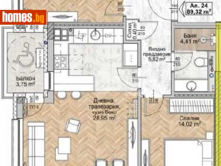 Тристаен, 103m² - Апартамент за продажба - 116444043