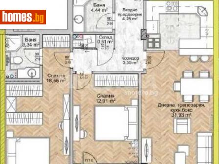 Тристаен, 110m² - Апартамент за продажба - 116444055