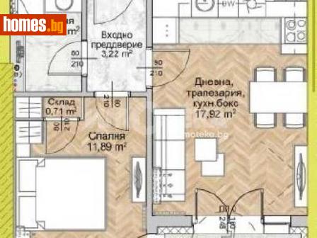 Двустаен, 56m² - Апартамент за продажба - 116444082