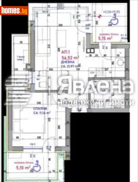 Двустаен, 71m² - Кв. Крайморие, Бургас - Апартамент за продажба - ЯВЛЕНА - 116485662