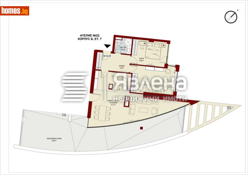 Тристаен, 181m² - Жк. Сердика, София - Апартамент за продажба - ЯВЛЕНА - 116516967