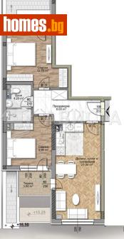 Тристаен, 90m² - Апартамент за продажба - 116539921