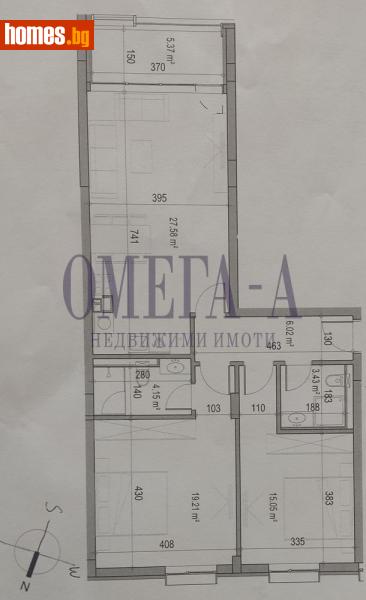 Тристаен, 120m² - Жк. Христо Смирненски, Пловдив - Апартамент за продажба - ОМЕГА-А - 116570043