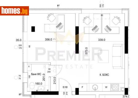 Двустаен, 55m² - Апартамент за продажба - 116586668
