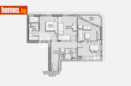 Тристаен, 108m² - Апартамент за продажба - 116600901