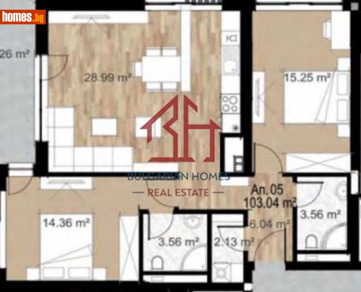 Тристаен, 124m² - Жк. Зона Б18, София - Апартамент за продажба - Bulgarian Homes - 116621388