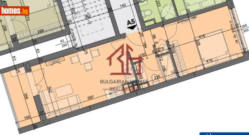 Двустаен, 54m² - Жк. Хаджи Димитър, София - Апартамент за продажба - Bulgarian Homes - 116621562