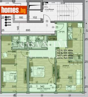 Тристаен, 108m² - Апартамент за продажба - 116623350