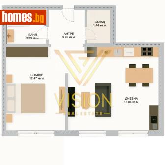 Двустаен, 57m² - Апартамент за продажба - 116661670