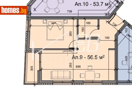 Двустаен, 56m² - Апартамент за продажба - 116686484