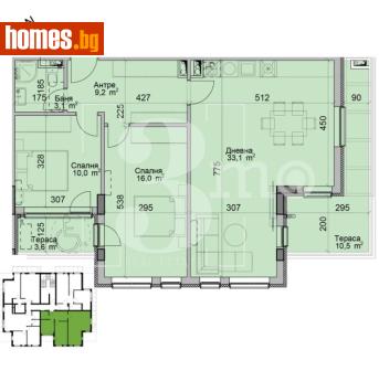 Тристаен, 117m² - Апартамент за продажба - 116690241