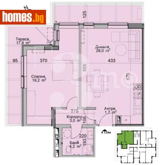 Двустаен, 103m² - Апартамент за продажба - 116690243