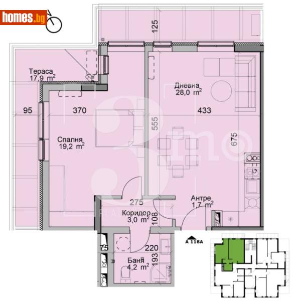 Двустаен, 103m² - Кв. Модерно Предградие, София - Апартамент за продажба - 3mo офис Амалтея - 116690243