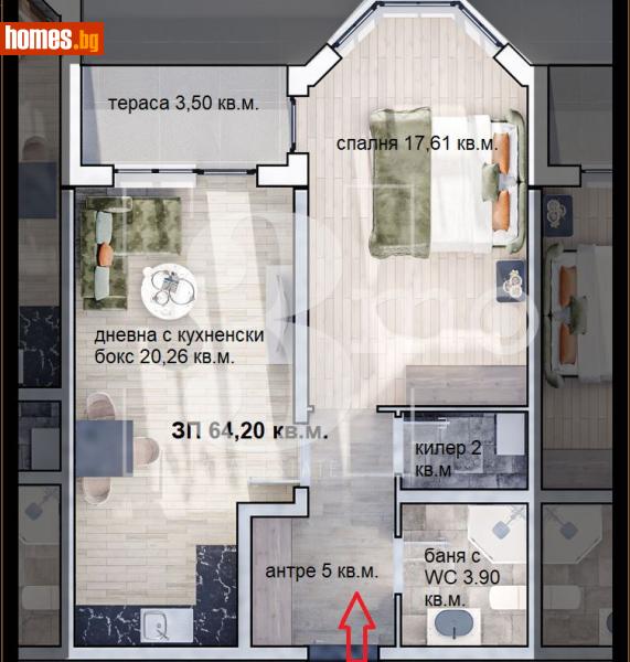 Двустаен, 81m² - Жк. Люлин 10, София - Апартамент за продажба - 3mo офис Амалтея - 116690677