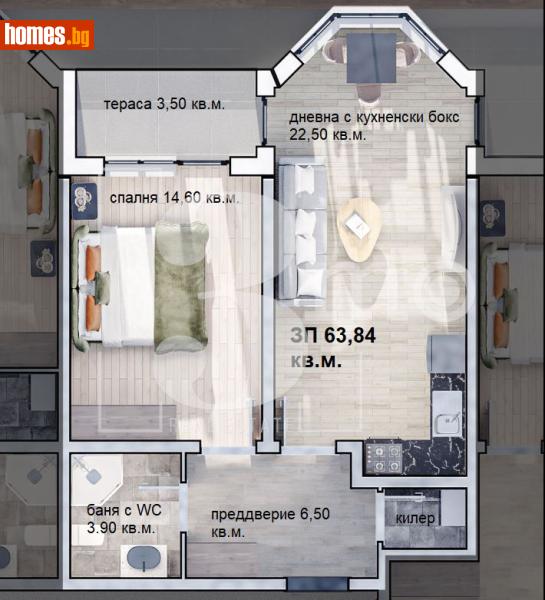 Двустаен, 81m² - Жк. Люлин 10, София - Апартамент за продажба - 3mo офис Амалтея - 116690679