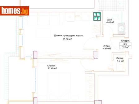 Двустаен, 54m² - Апартамент за продажба - 116829163