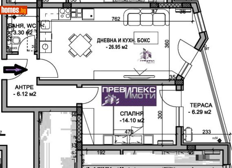 Двустаен, 76m² - Жк. Христо Смирненски, Пловдив - Апартамент за продажба - Превилекс имоти ЕООД - 116850784