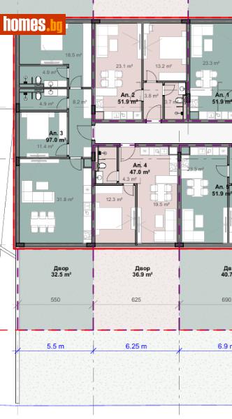 Двустаен, 55m² - Жк. Свобода, София - Апартамент за продажба - ВМВ ИНЖЕНЕРИНГ ГРУП ЕООД - 116874155