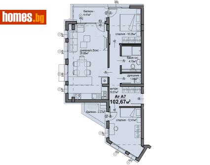 Тристаен, 102m² - Апартамент за продажба - 116898759