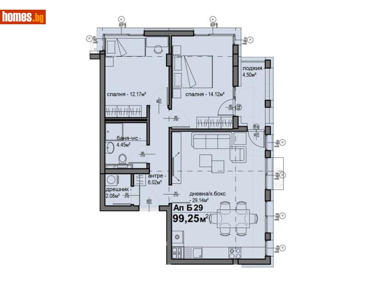 Тристаен, 99m² - Жк. Люлин 5, София - Апартамент за продажба - Абела - 116898765