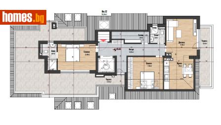 Тристаен, 174m² - Апартамент за продажба - 116908117