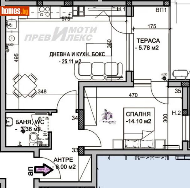 Двустаен, 73m² - Жк. Христо Смирненски, Пловдив - Апартамент за продажба - Превилекс имоти ЕООД - 116923849
