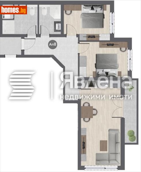 Тристаен, 104m² - Жк. Баларбаши, Благоевград - Апартамент за продажба - ЯВЛЕНА - 116935689