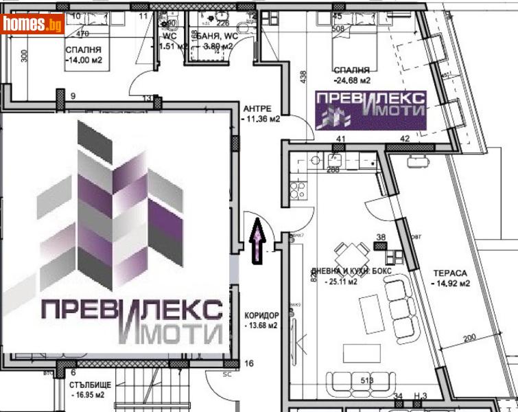 Тристаен, 137m² - Жк. Христо Смирненски, Пловдив - Апартамент за продажба - Превилекс имоти ЕООД - 117069919