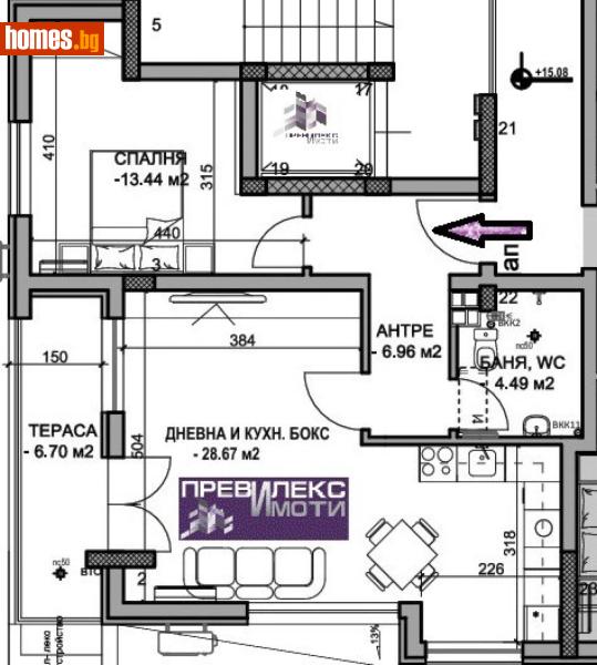 Двустаен, 84m² - Жк. Христо Смирненски, Пловдив - Апартамент за продажба - Превилекс имоти ЕООД - 117154997