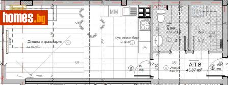 Едностаен, 53m² - Апартамент за продажба - 117167686