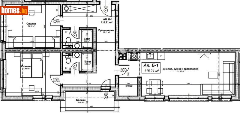 Двустаен, 89m² - Жк. Дружба 2, София - Апартамент за продажба - МИРЕЛА - 117167705
