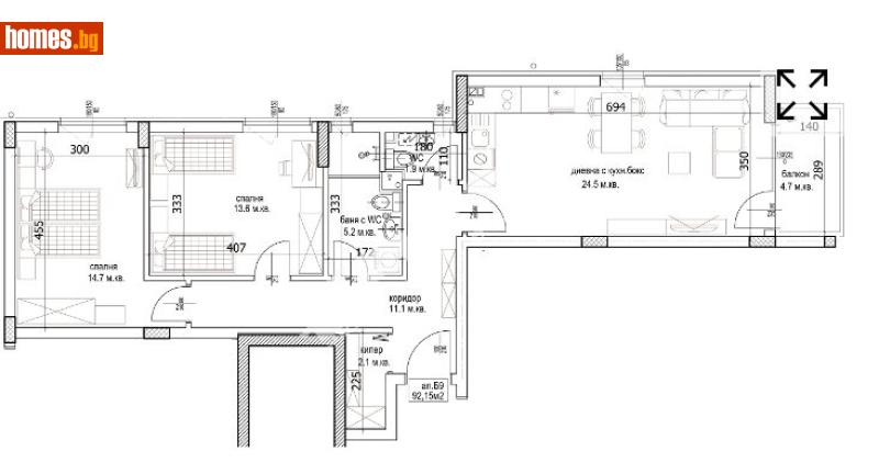 Тристаен, 108m² -  Кайсиева Градина, Варна - Апартамент за продажба - МИРЕЛА - 117167721