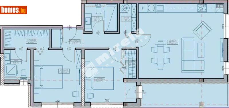 Тристаен, 117m² -  Кайсиева Градина, Варна - Апартамент за продажба - МИРЕЛА - 117167919