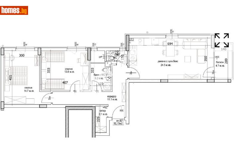 Тристаен, 108m² -  Кайсиева Градина, Варна - Апартамент за продажба - МИРЕЛА - 117167959