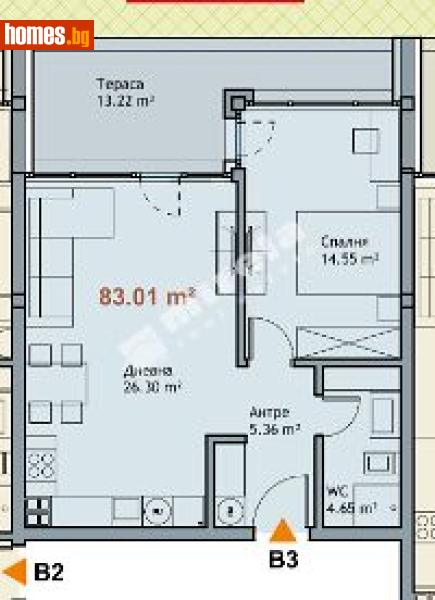 Двустаен, 83m² - М-т Ален Мак, Варна - Апартамент за продажба - МИРЕЛА - 117168036