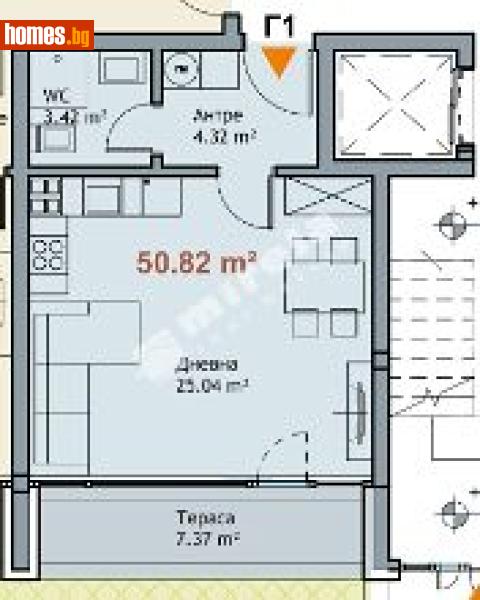 Едностаен, 51m² - М-т Ален Мак, Варна - Апартамент за продажба - МИРЕЛА - 117168040