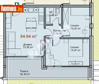 Тристаен, 95m² - Апартамент за продажба - 117168053