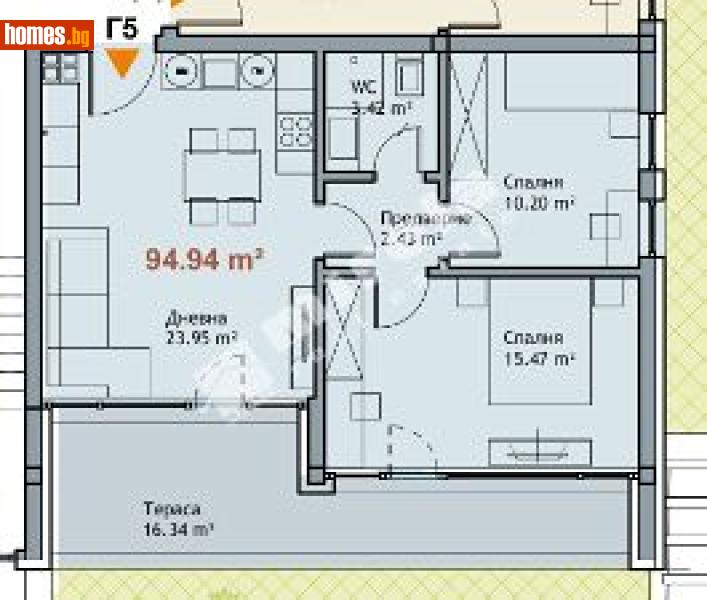 Тристаен, 95m² - М-т Ален Мак, Варна - Апартамент за продажба - МИРЕЛА - 117168053