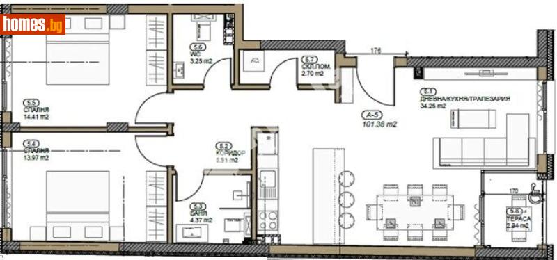 Тристаен, 137m² - Жк. Банишора, София - Апартамент за продажба - МИРЕЛА - 117168077