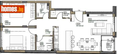 Тристаен, 137m² - Апартамент за продажба - 117168089