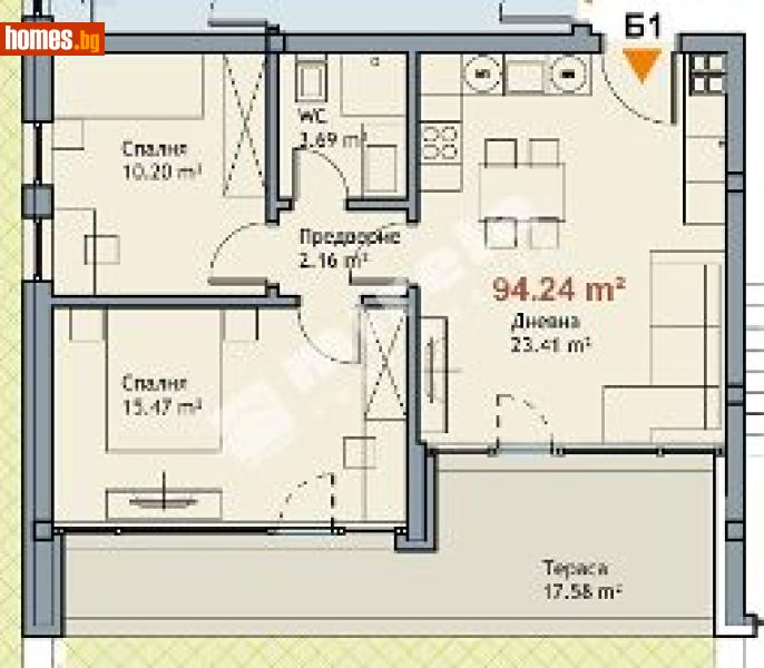 Тристаен, 94m² - М-т Ален Мак, Варна - Апартамент за продажба - МИРЕЛА - 117168132