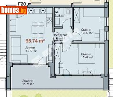 Тристаен, 96m² - Апартамент за продажба - 117168143