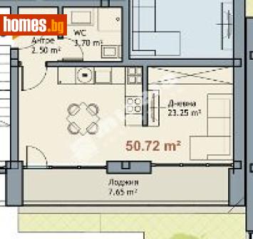 Двустаен, 51m² - Апартамент за продажба - 117168150
