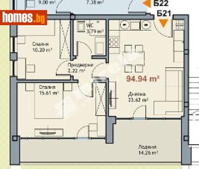 Тристаен, 95m² - Апартамент за продажба - 117168151